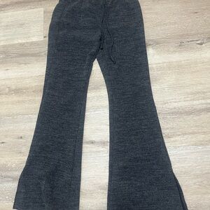 Womens Gray Flared Bottoms LoungeWear